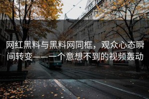 网红黑料与黑料网同框，观众心态瞬间转变——一个意想不到的视频轰动