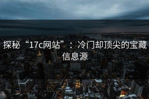 探秘“17c网站”：冷门却顶尖的宝藏信息源