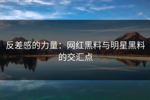 反差感的力量：网红黑料与明星黑料的交汇点